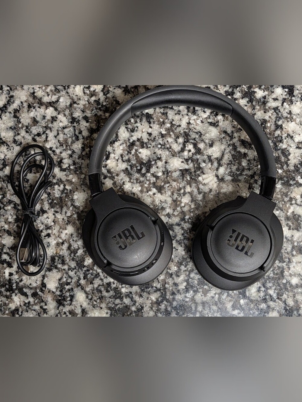 JBL Tune 770NC Wireless Bluetooth Over-Ear ANC Headphones Black w/ USB-C Cable